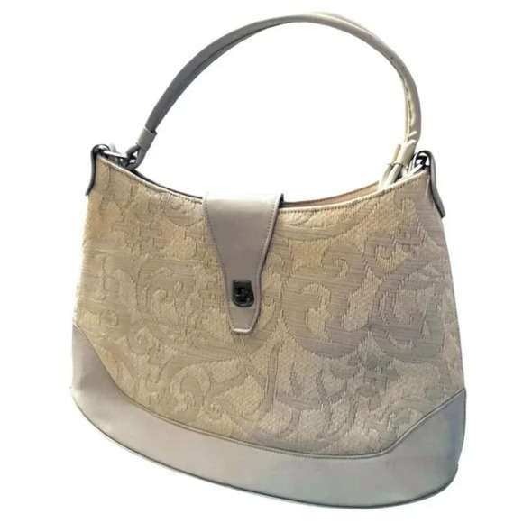 Unbranded Handbags - Vintage Floral Embroidered Shoulder Purse Bag Handbag‎ White One Size